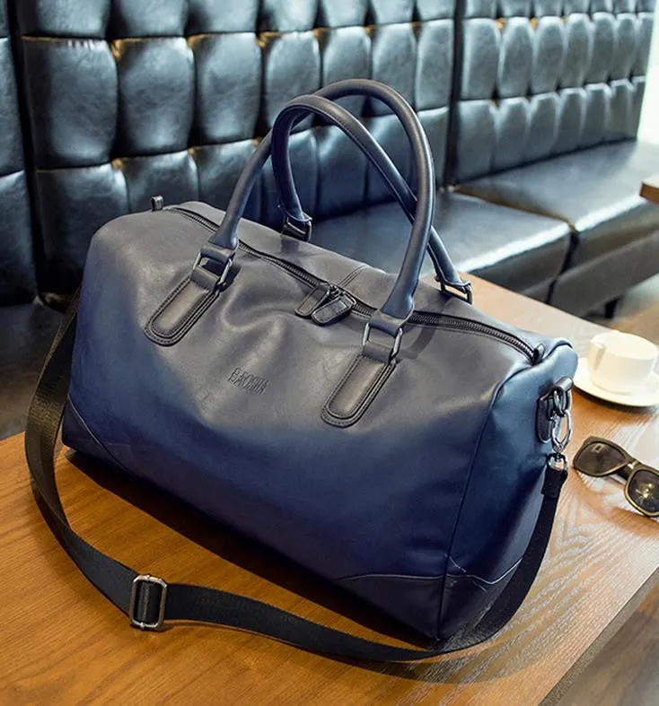 Men's PU Leather High Quality Casual Vintage Travel Bag