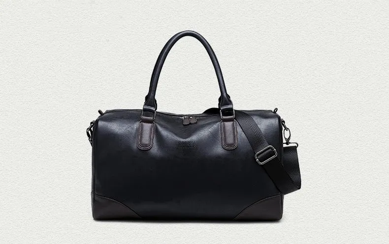 Men's PU Leather High Quality Casual Vintage Travel Bag
