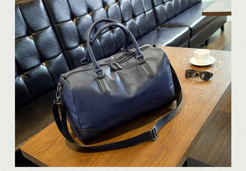 Men's PU Leather High Quality Casual Vintage Travel Bag