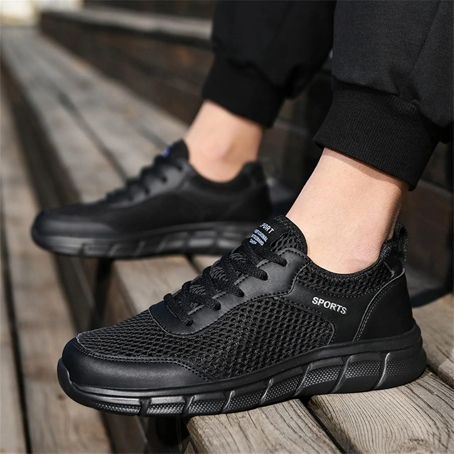 Men's Running Shoes Casual Slip on Walking Tennis Gym Sneakers Lightweight Breathable Mesh Workout Sports Sneakers