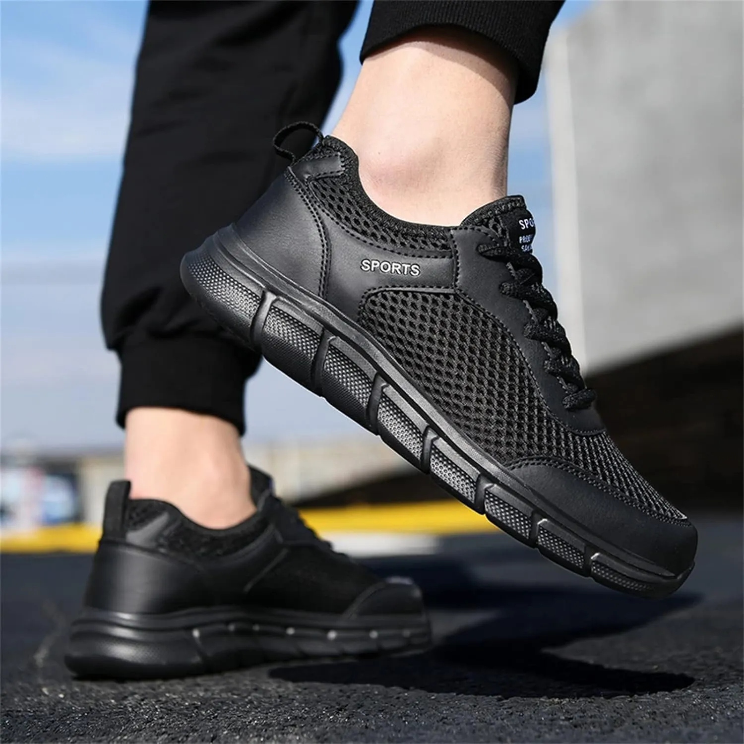 Men's Running Shoes Casual Slip on Walking Tennis Gym Sneakers Lightweight Breathable Mesh Workout Sports Sneakers