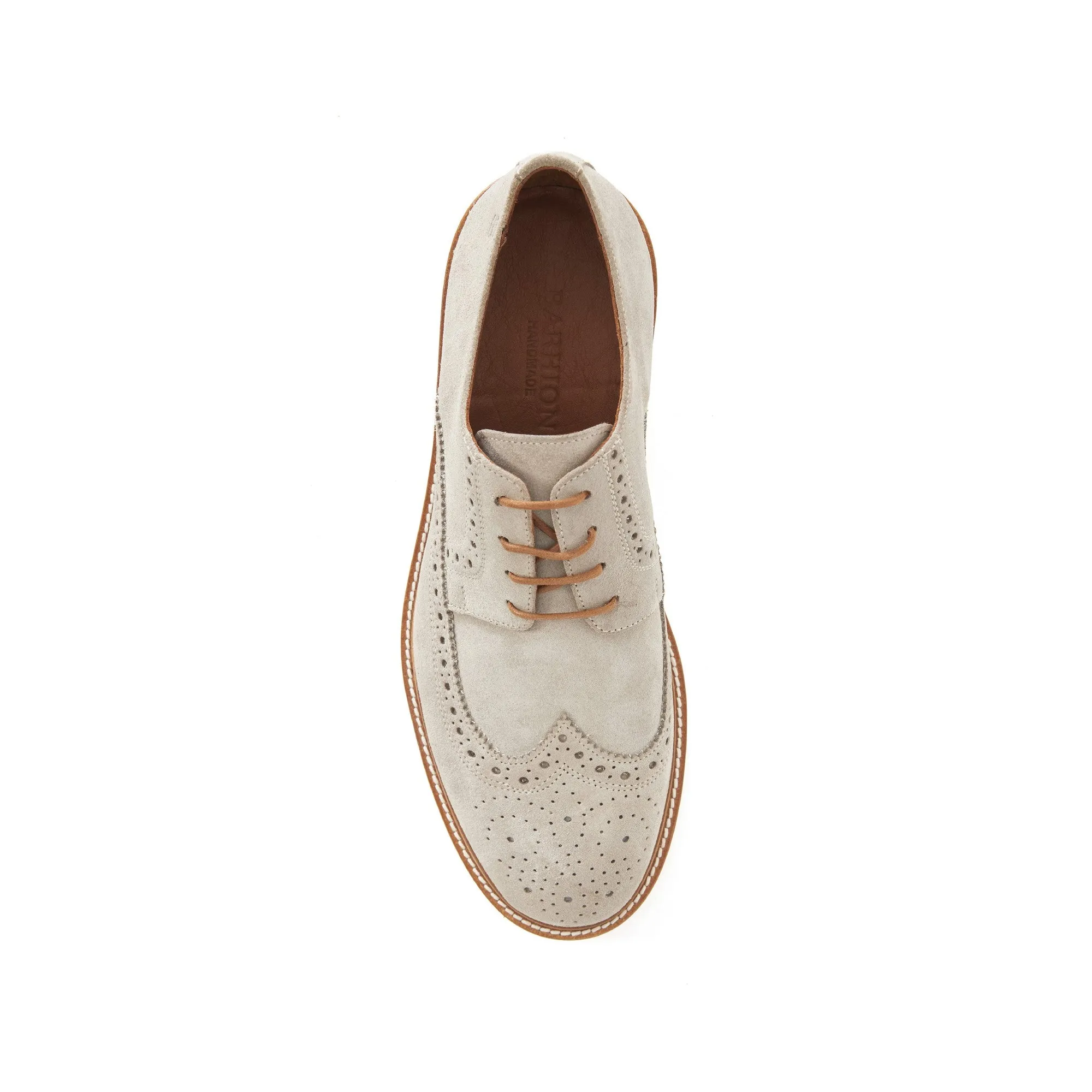 Men's Suede Calf Leather Handmade Oxford M9013