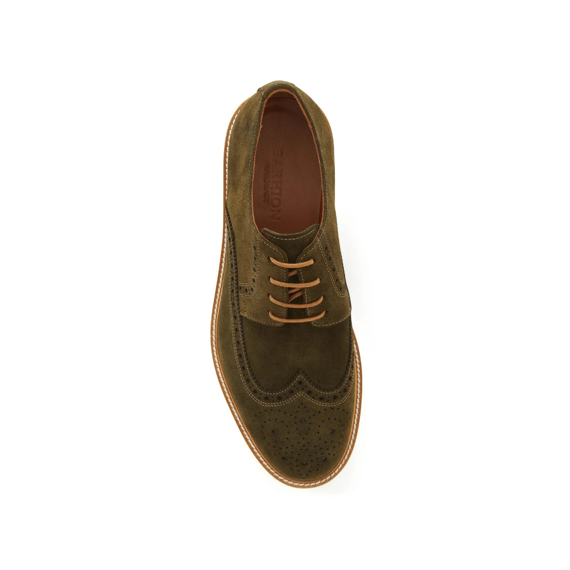 Men's Suede Calf Leather Handmade Oxford M9013