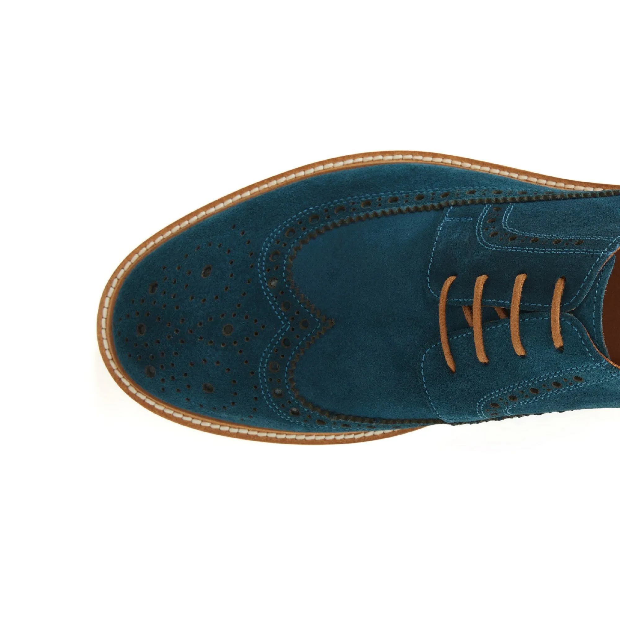 Men's Suede Calf Leather Handmade Oxford M9013