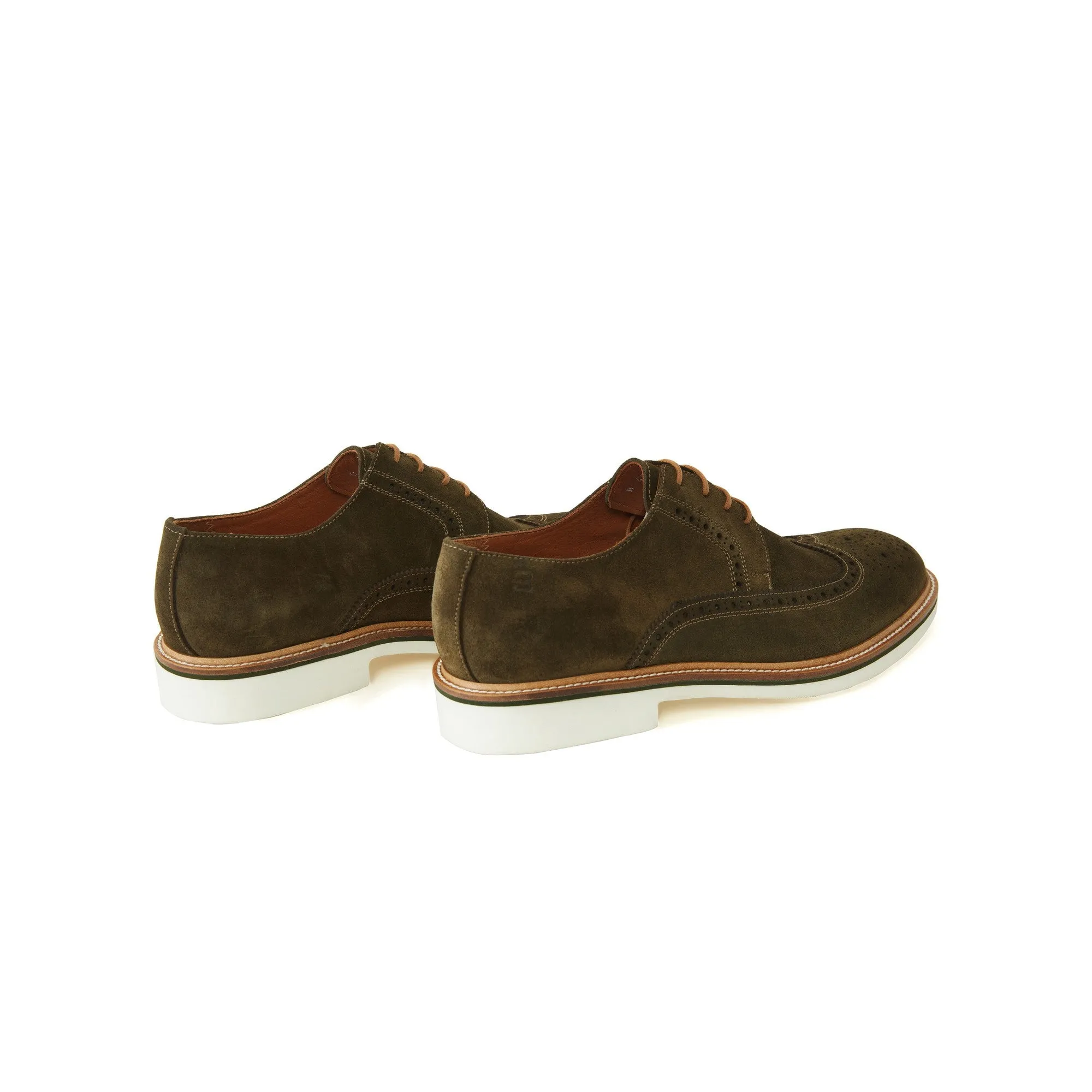 Men's Suede Calf Leather Handmade Oxford M9013