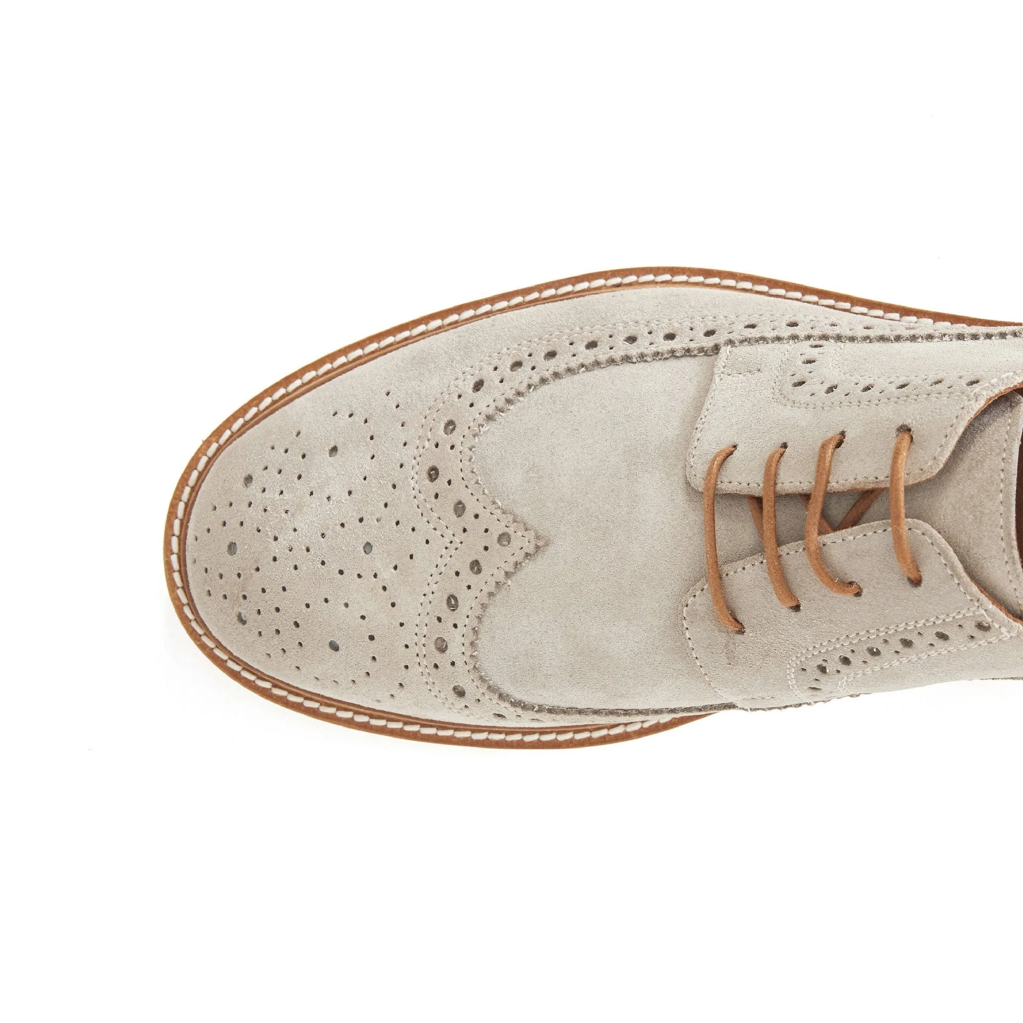 Men's Suede Calf Leather Handmade Oxford M9013