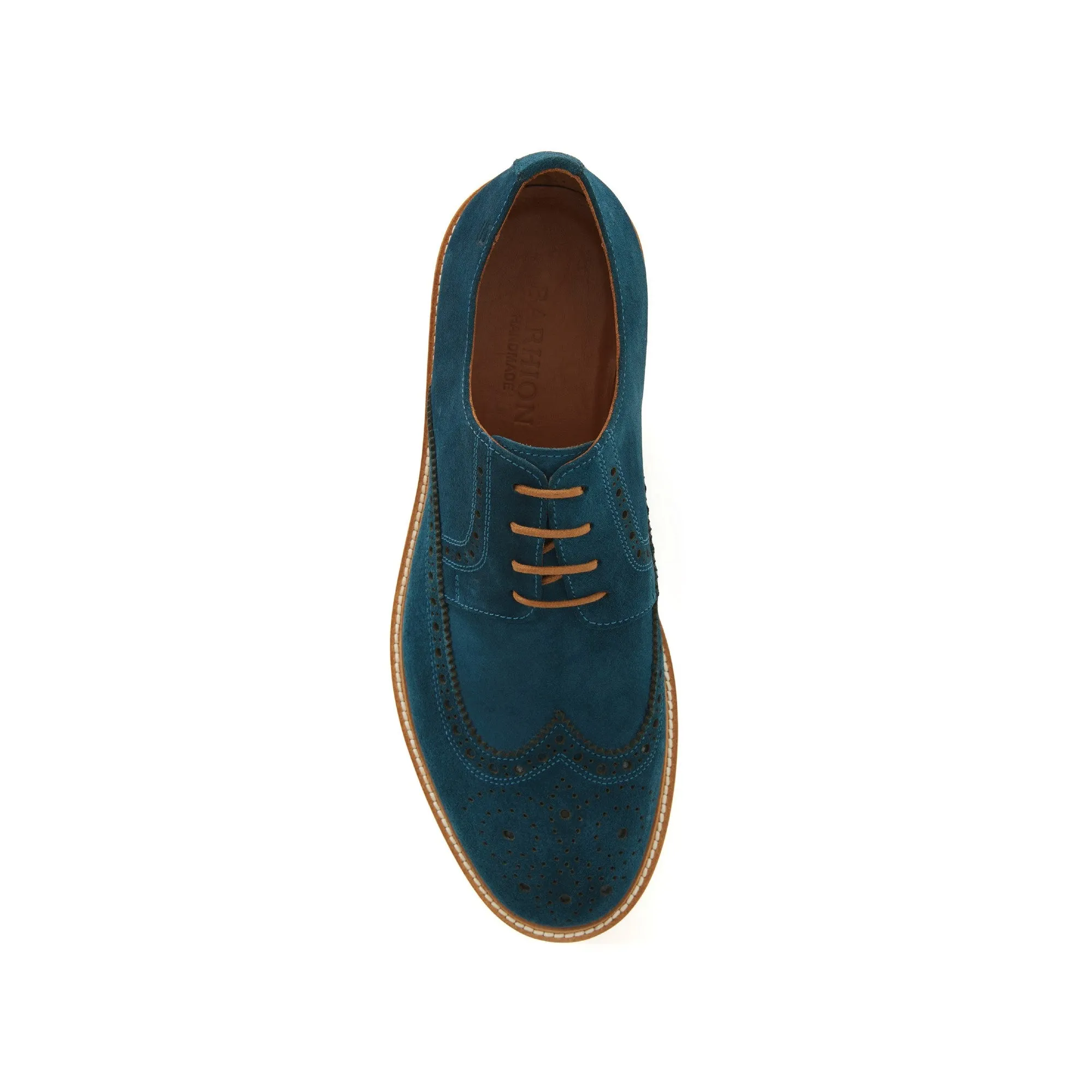 Men's Suede Calf Leather Handmade Oxford M9013