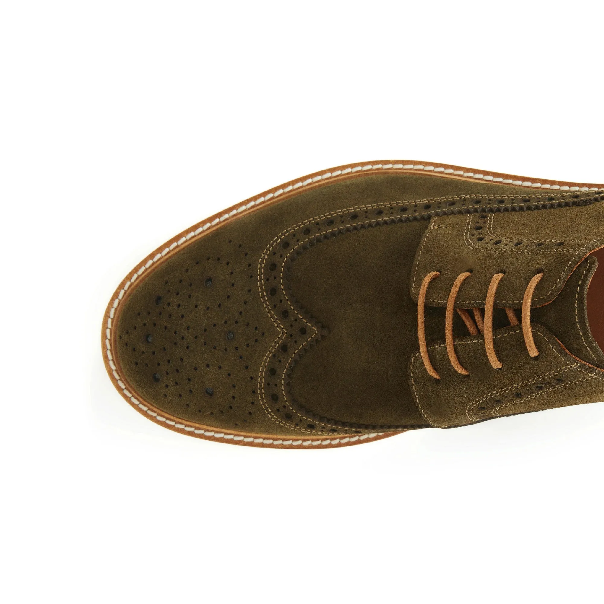 Men's Suede Calf Leather Handmade Oxford M9013