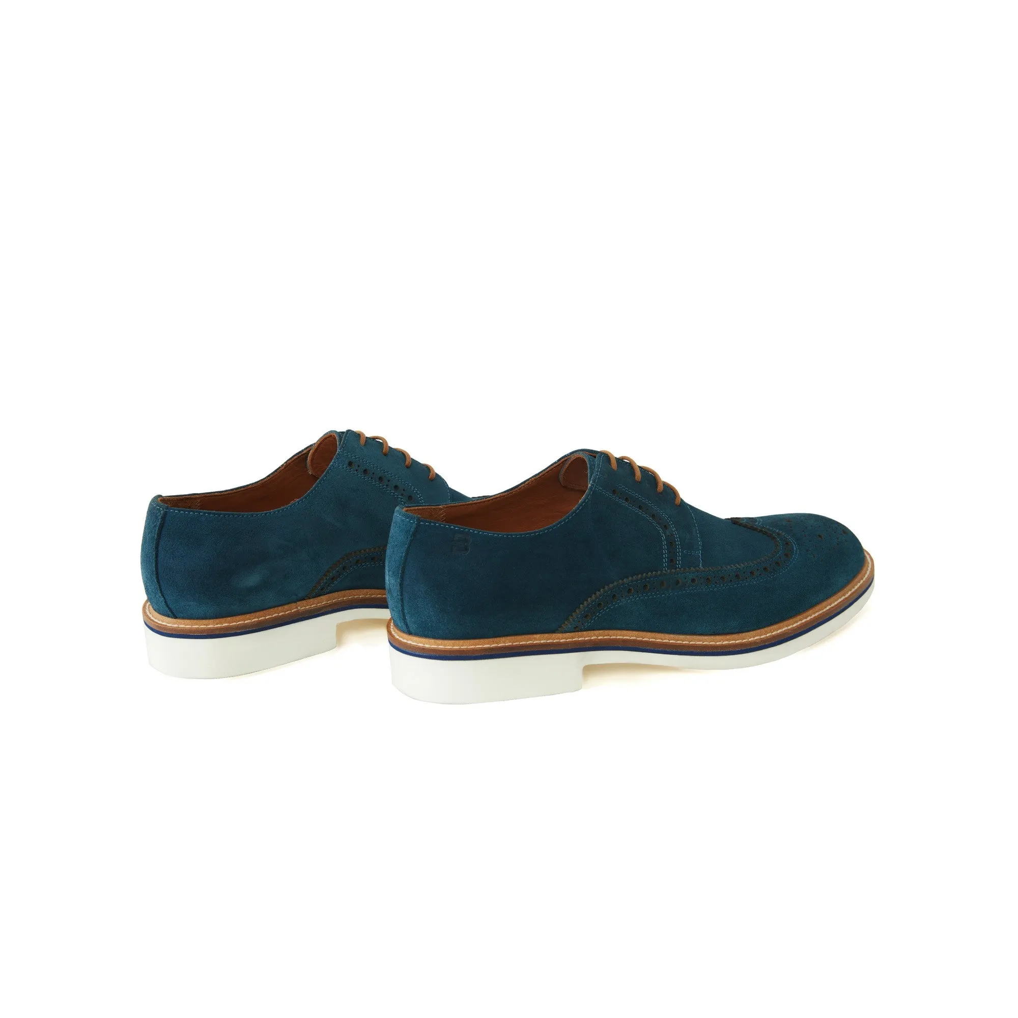 Men's Suede Calf Leather Handmade Oxford M9013