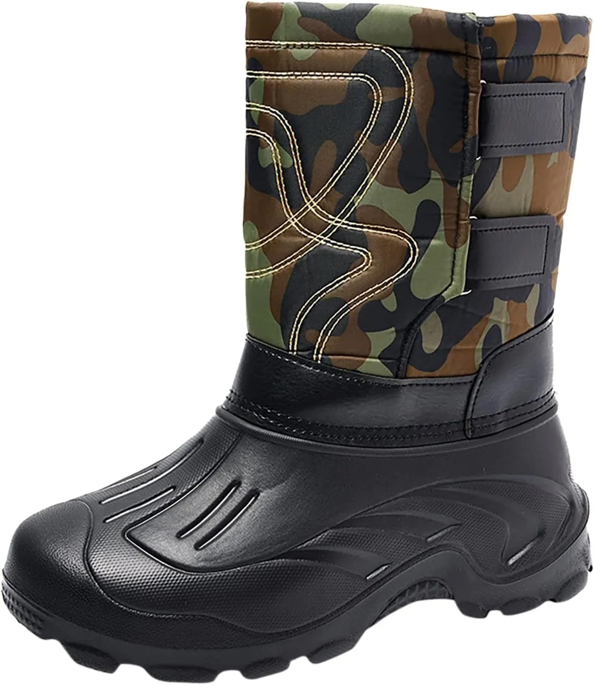 Men's Water Proof Insulated Snow Boots Cold Proof Mid Calf Boots Non Slip Winter Boots Versatile High Snow Boot