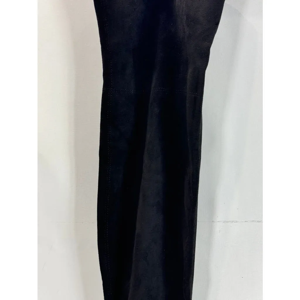 MIA Women's Black Stretch Faux Suede Beleza Tall Over-The-Knee Heeled Boot SZ7.5