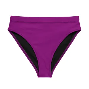 MIAMI ECO HIGH WAISTED BIKINI BOTTOM - BERRY PURPLE