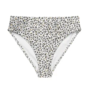 MIAMI ECO HIGH WAISTED BIKINI BOTTOM | WHITE LEOPARD