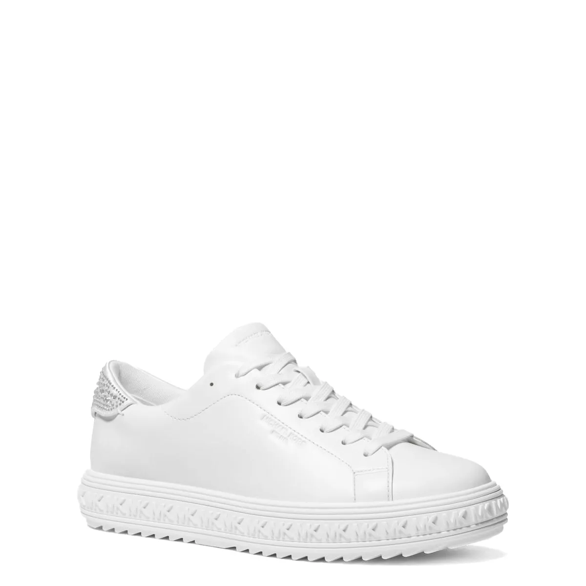 Michael Kors - Grove Optic White leather Sneakers with decorations - 43H3GVFS2L - OPTIC/WHITE