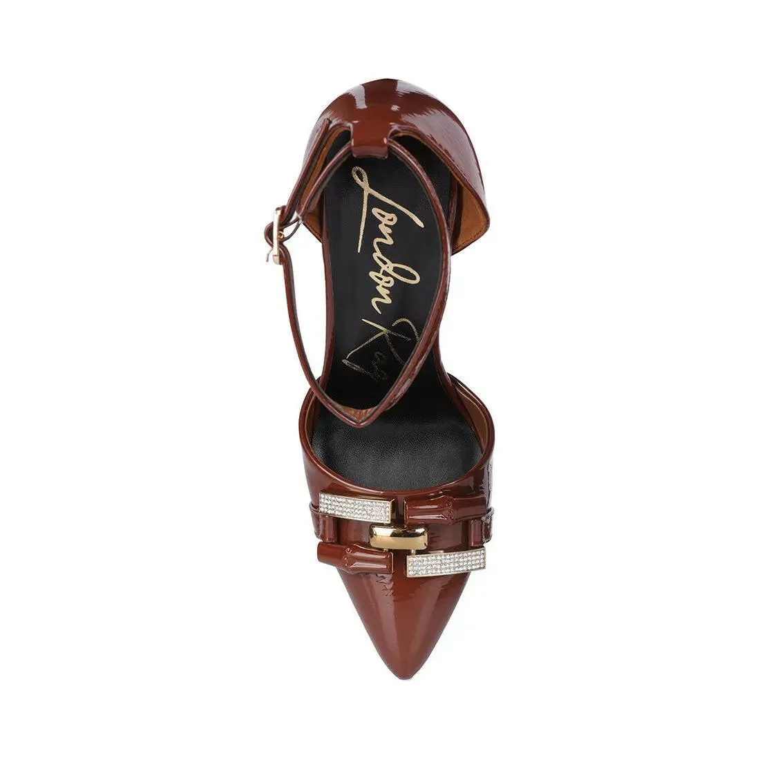 Mocktail Buckle Embellished Stiletto Heels
