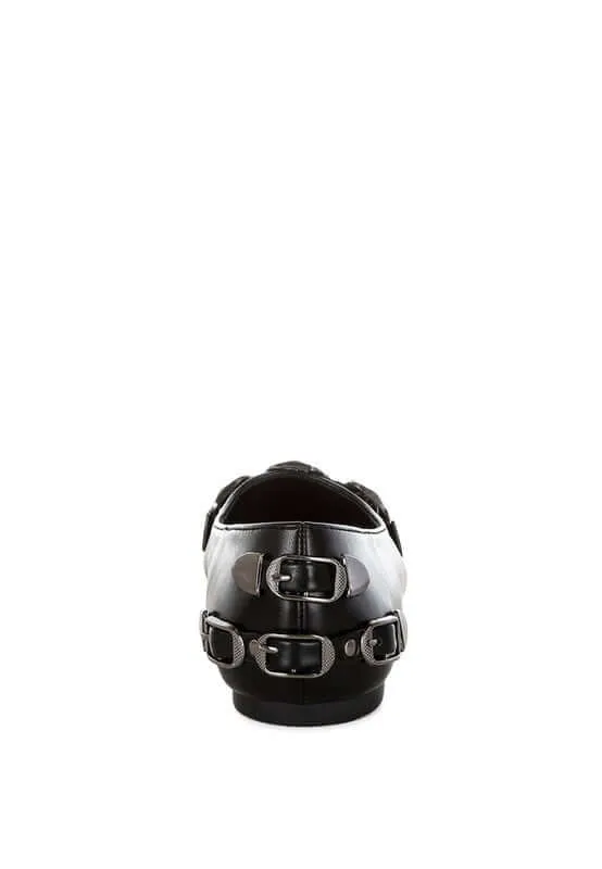 Monica Buckle Detail Ballerinas in Black, Beige, Red or White