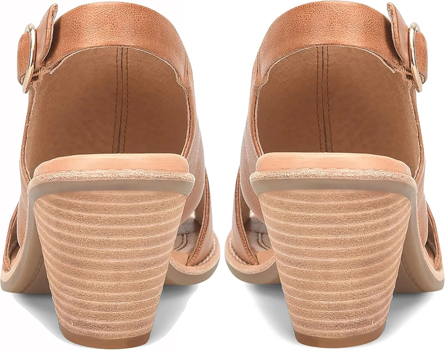 MOOMMO Women Chunky Stacked Heel Sandals Open Peep Toe Ankle Strap 3 Inch Heels Cutout Sandal Booties Strappy Slingback Dress Shoes Pumps Croc Suede Ladies Dressy Casual Summer Comfort 4-11 M US