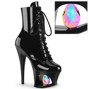 MOON-1020DIA Pleaser Black Patent Sexy Platform Shoes (Pole Dancing Heels)