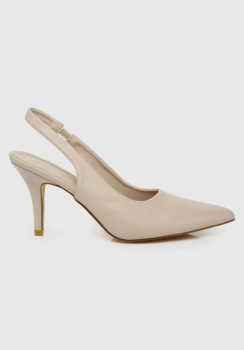 Moyra Pointed Toe Heels (Nude)