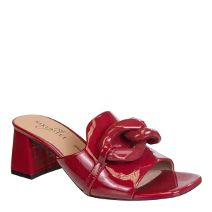 NAKED FEET - COTERIE in DEEP RED Heeled Sandals