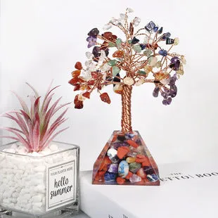 Natural Amethyst Base Weeping Willow Crystal Decoration