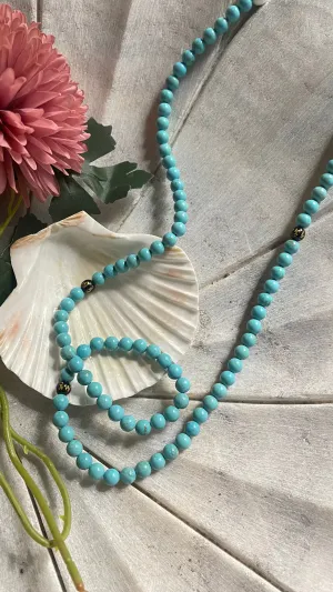 Natural Turquoise Mala ( 108 beads )