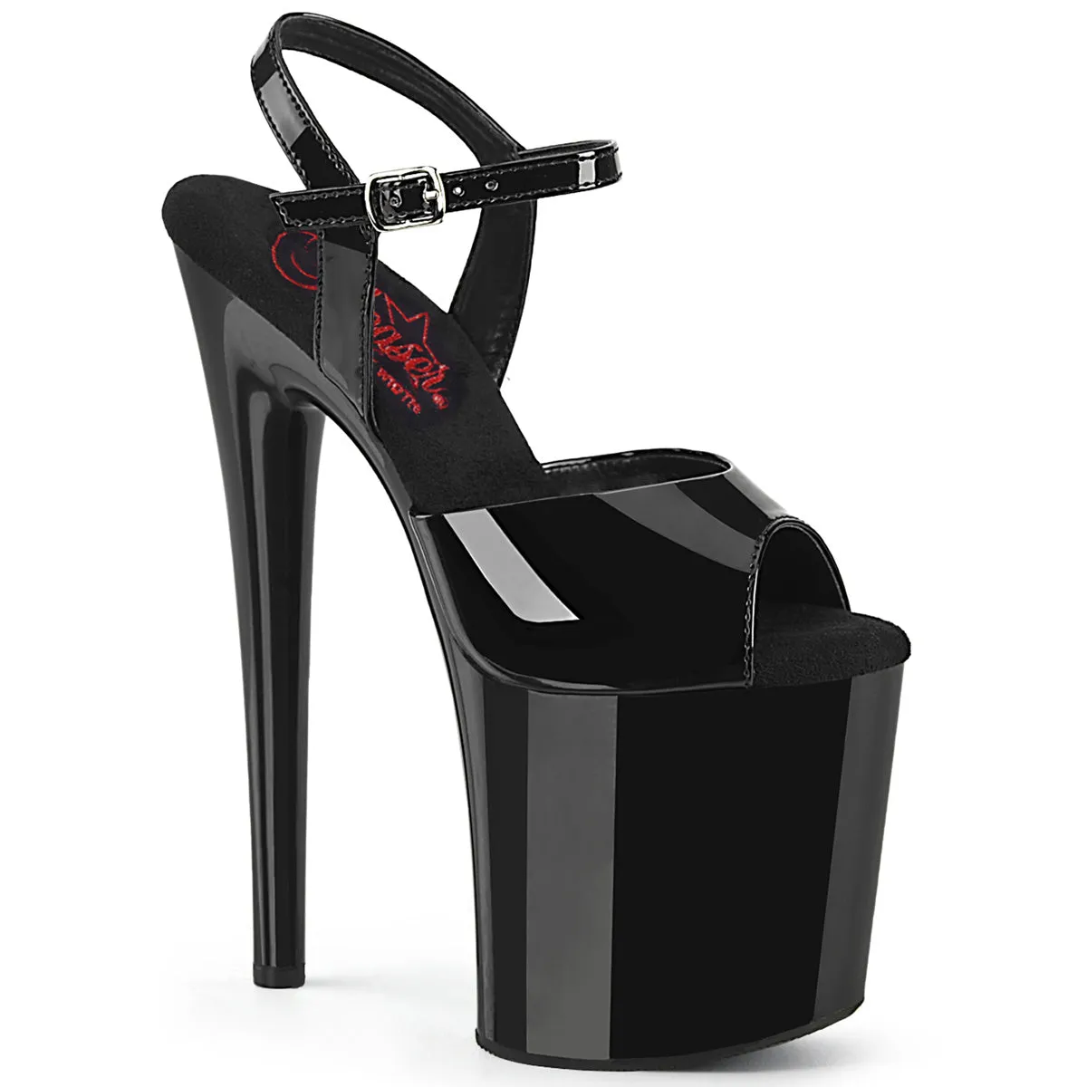 NAUGHTY-809 Pleaser Black Patent Sexy Platform Shoes (Pole Dancing Heels)