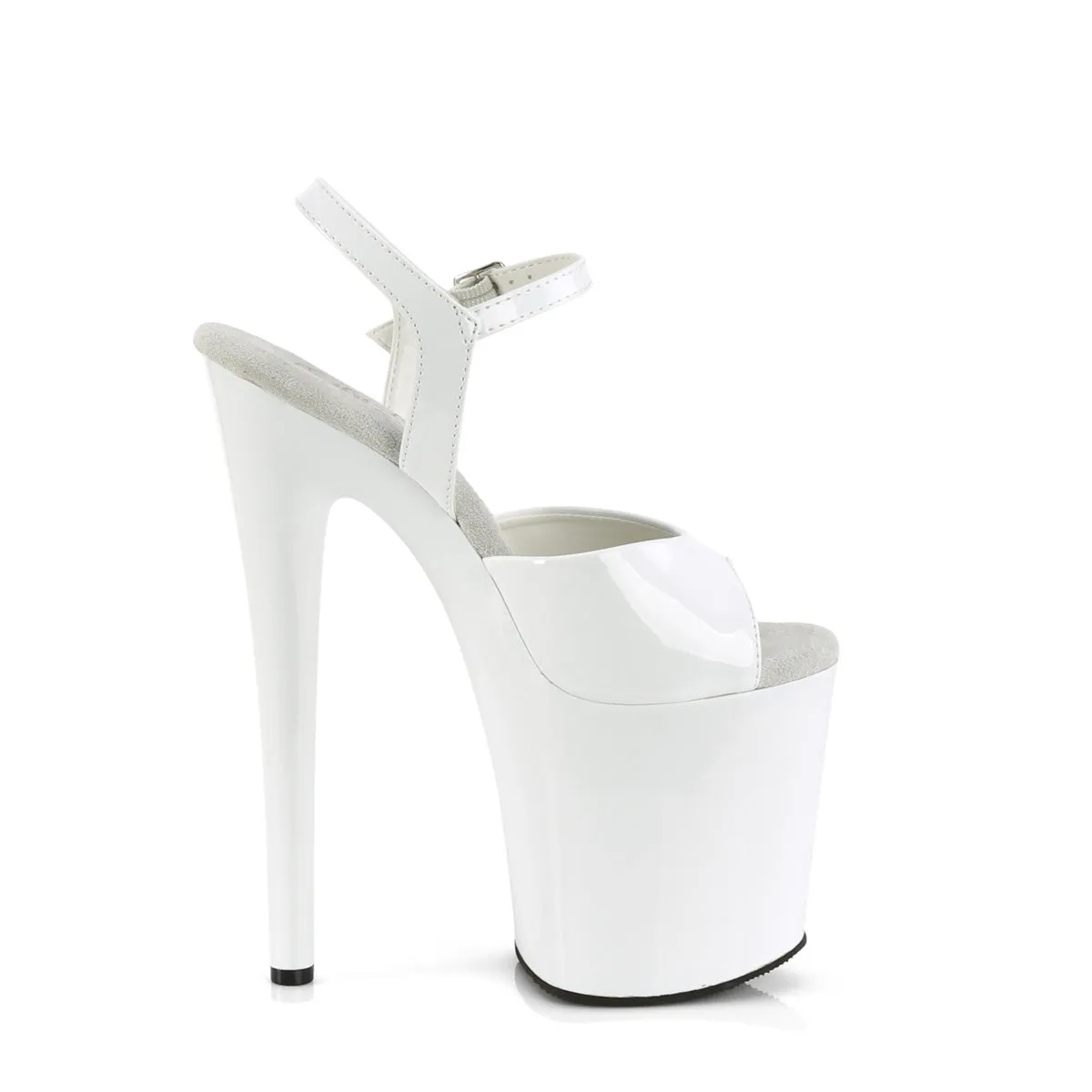 NAUGHTY-809 Pleaser White Patent Sexy Platform Shoes (Pole Dancing Heels)