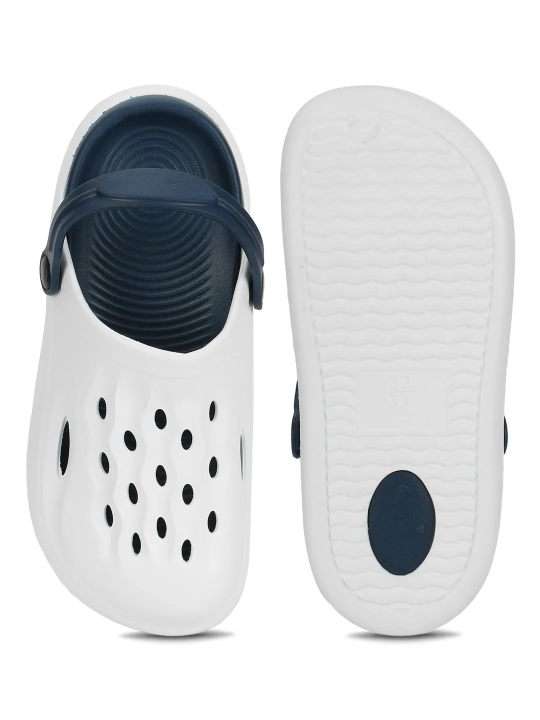 Navy Blue Stylish Slip-On Clogs For Kids-Unisex (TC-LCLOG3-NVYBLU)