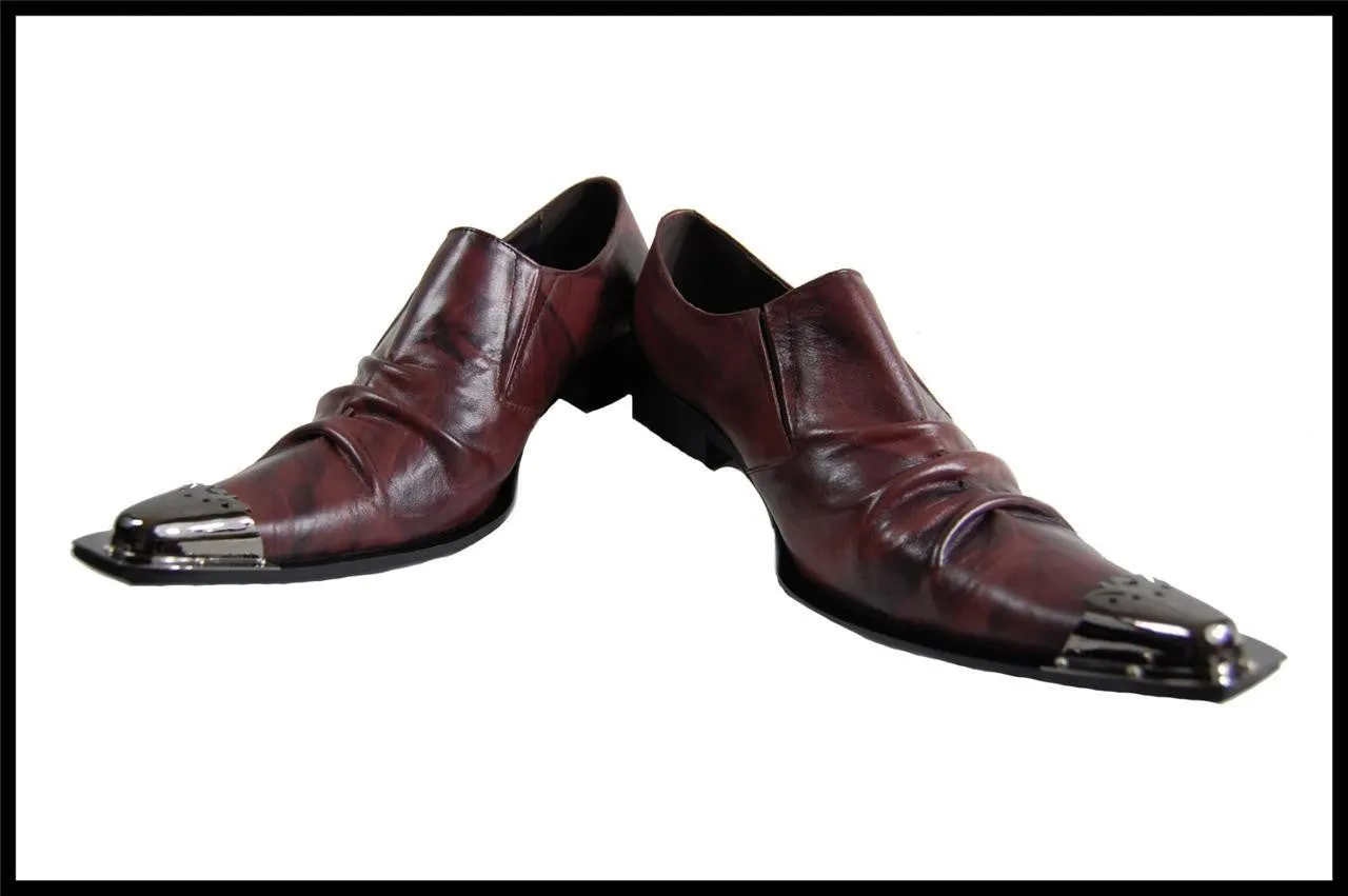 New Arrivals!! Men's Fashion Fiesso Metal Toe Pointed Slip on Shoes FI 6207