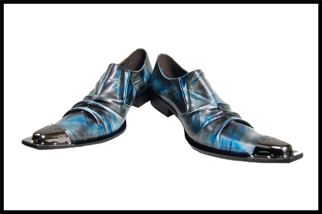 New Arrivals!! Men's Fashion Fiesso Metal Toe Pointed Slip on Shoes FI 6207