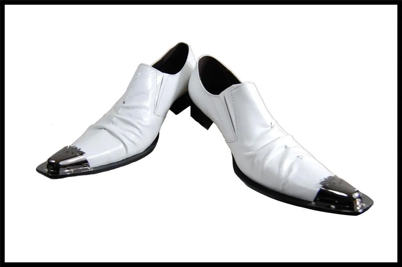 New Arrivals!! Men's Fashion Fiesso Metal Toe Pointed Slip on Shoes FI 6207