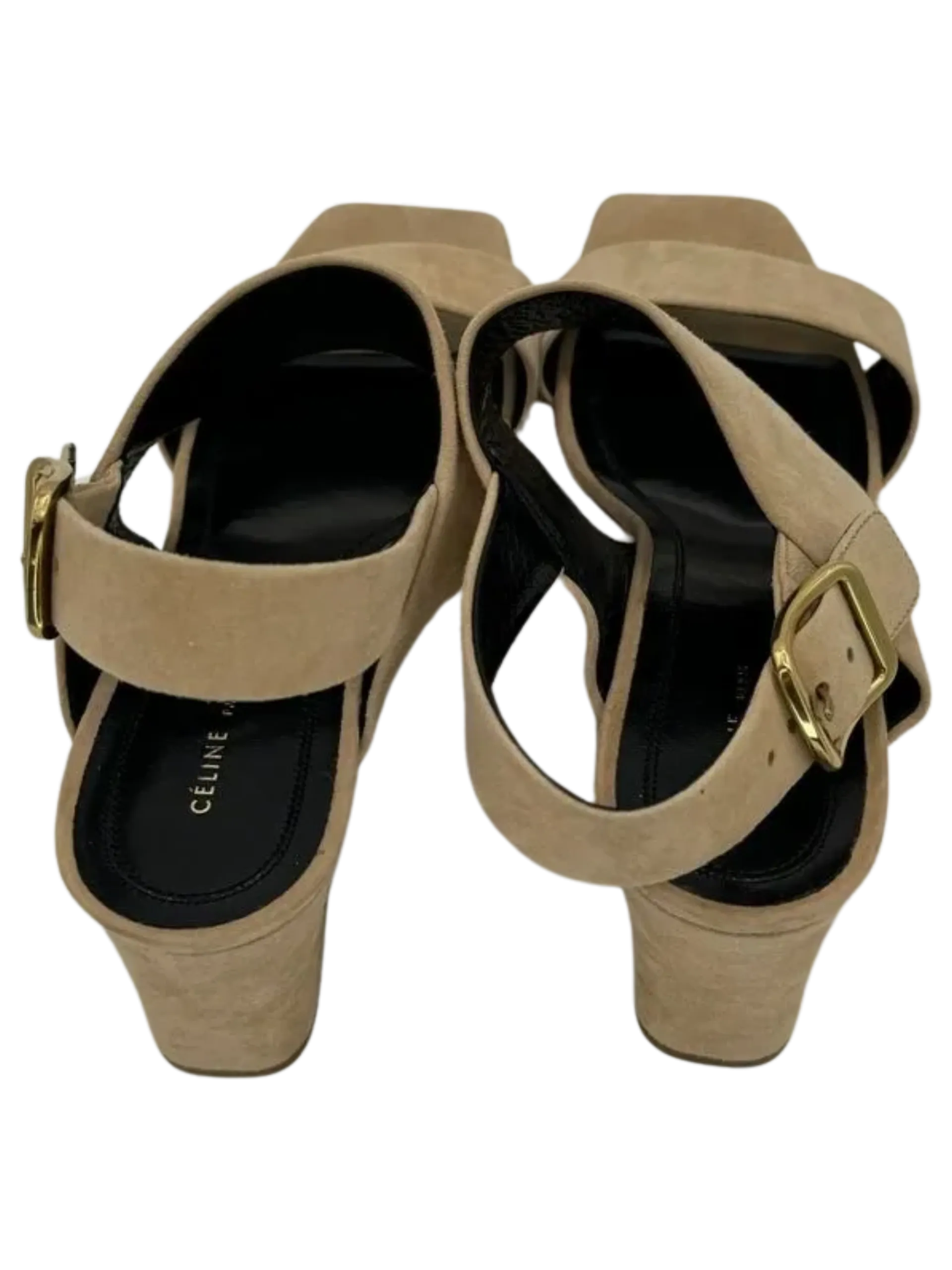 *NEW* Celine Slingback Sandals Beige Suede