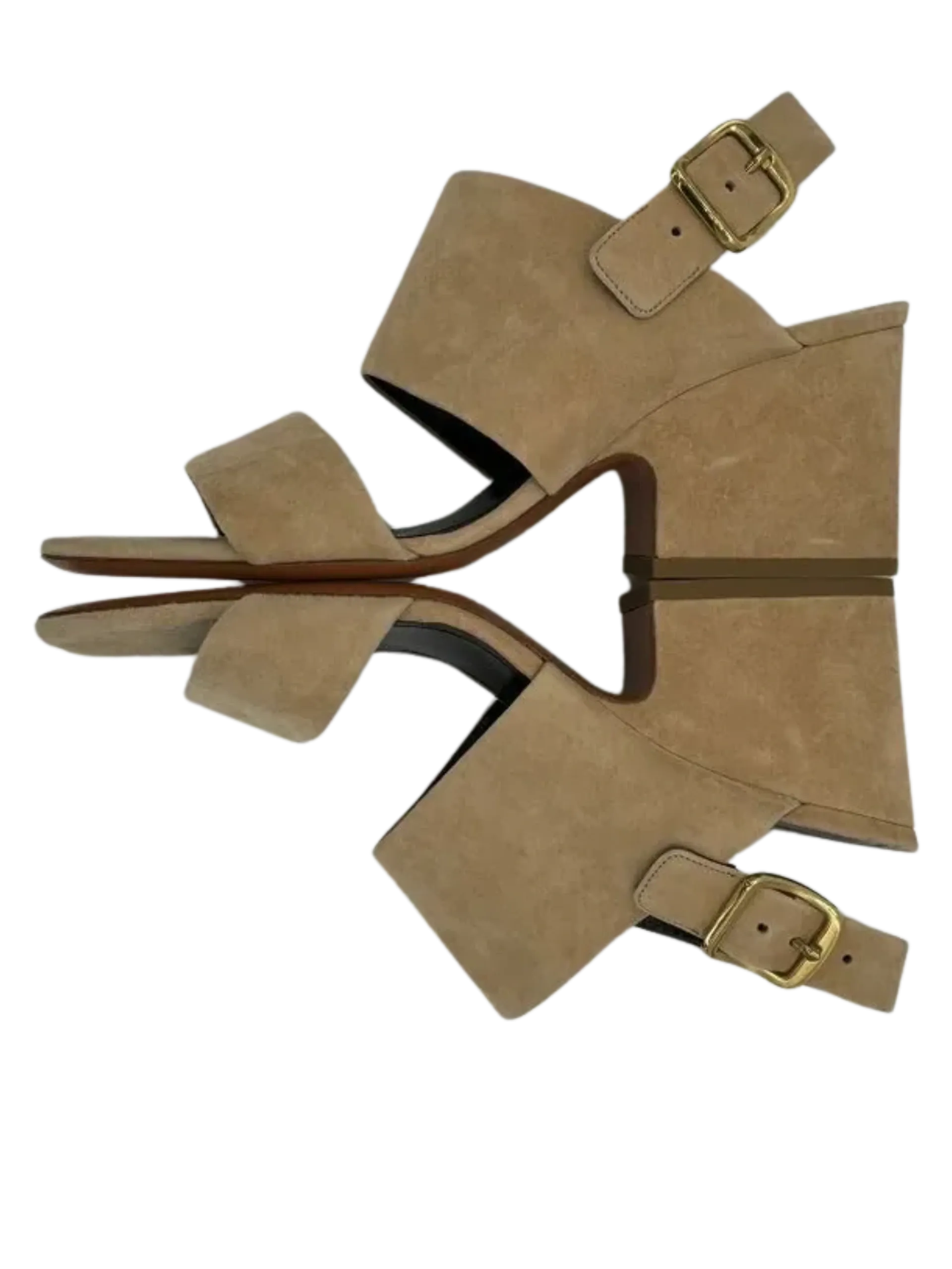 *NEW* Celine Slingback Sandals Beige Suede