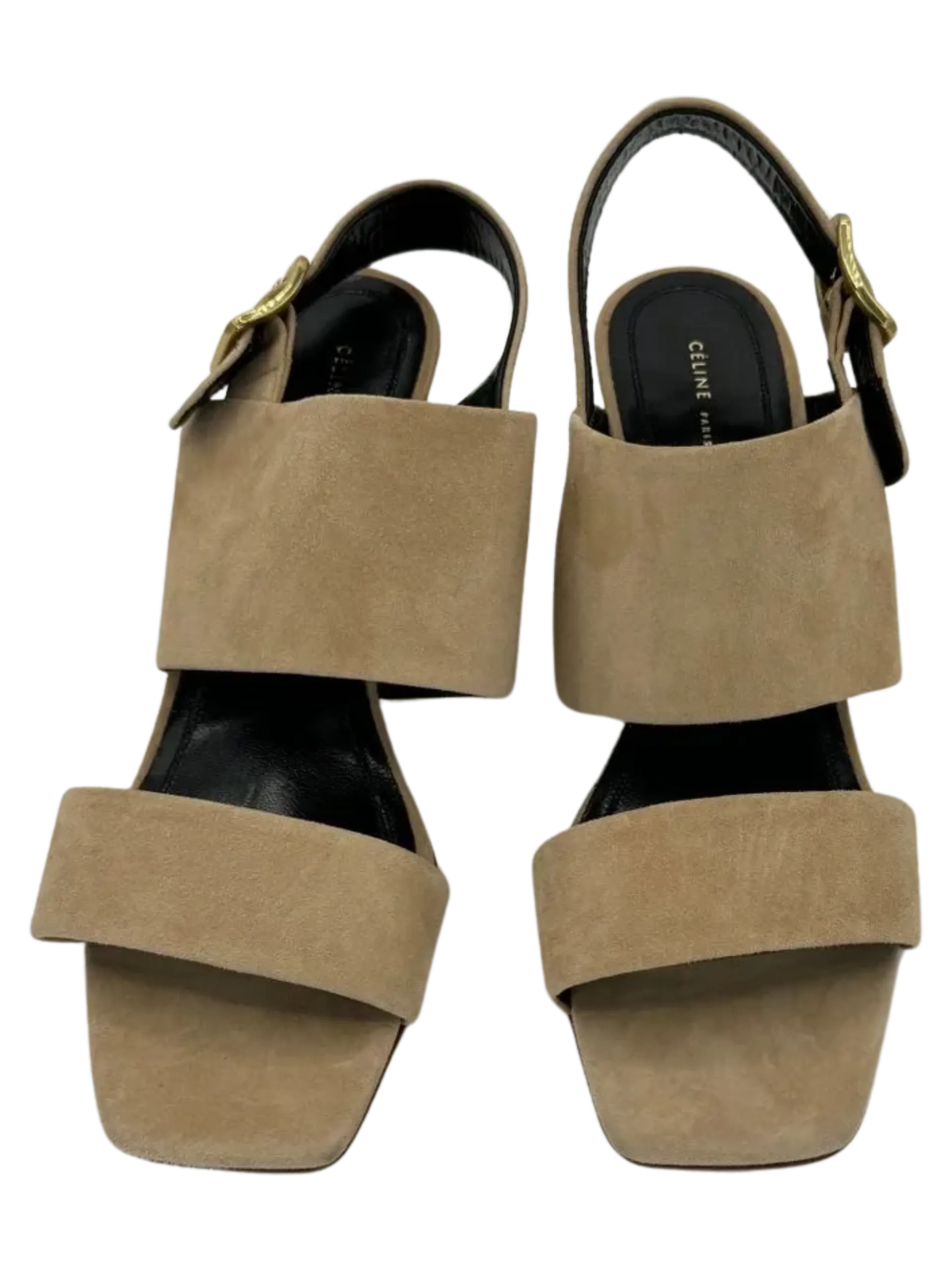 *NEW* Celine Slingback Sandals Beige Suede