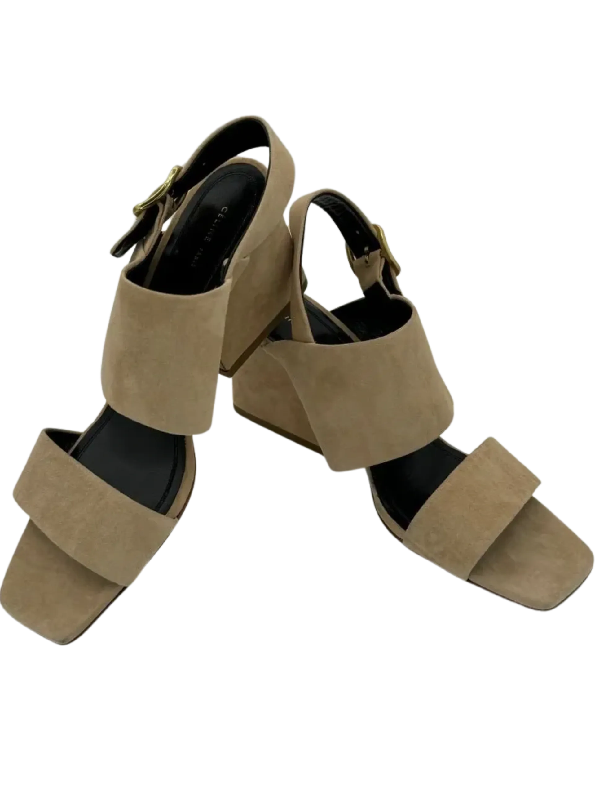 *NEW* Celine Slingback Sandals Beige Suede