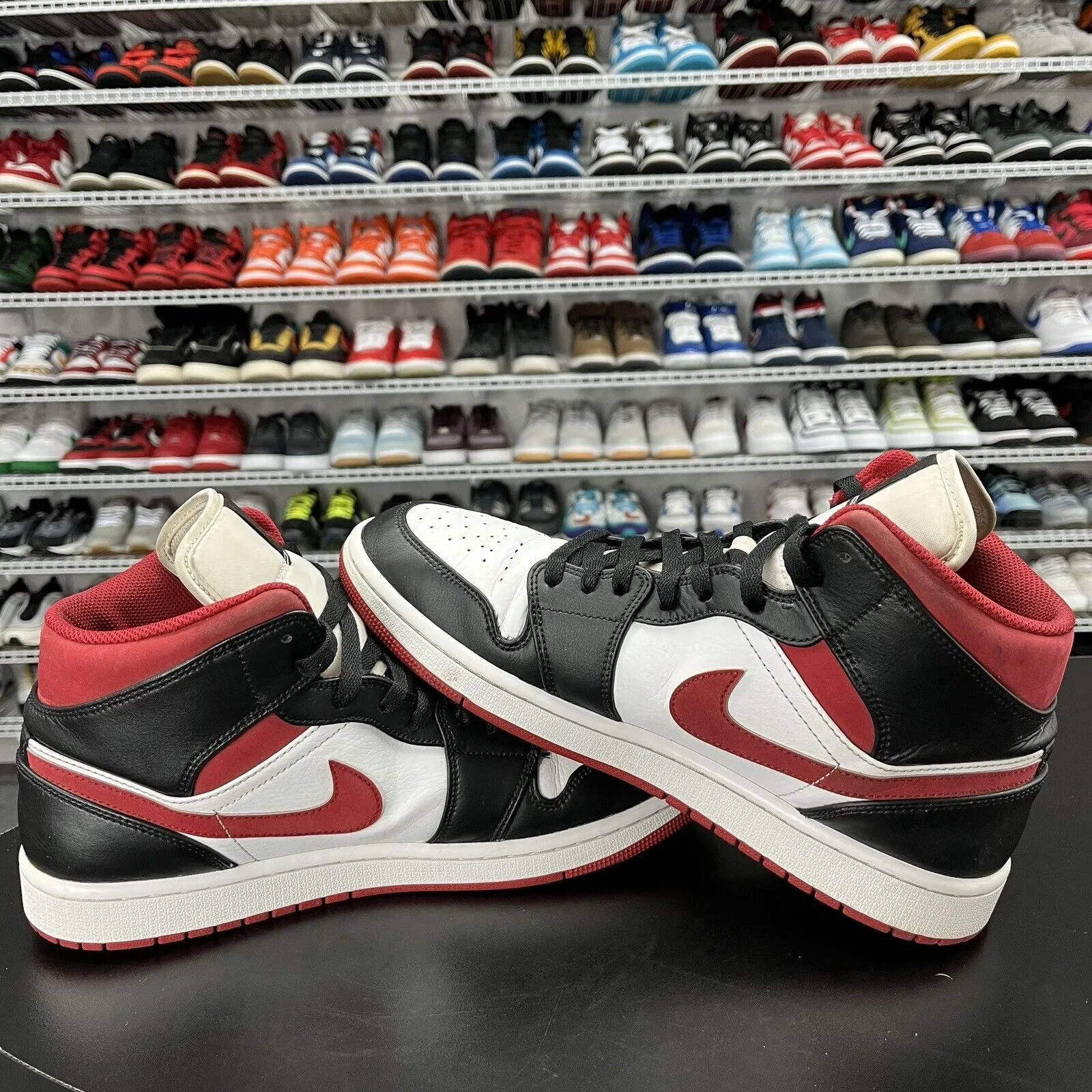 Nike Air Jordan 1 Mid Gym Red Black White 2023 554724-122 Men's Size 10.5