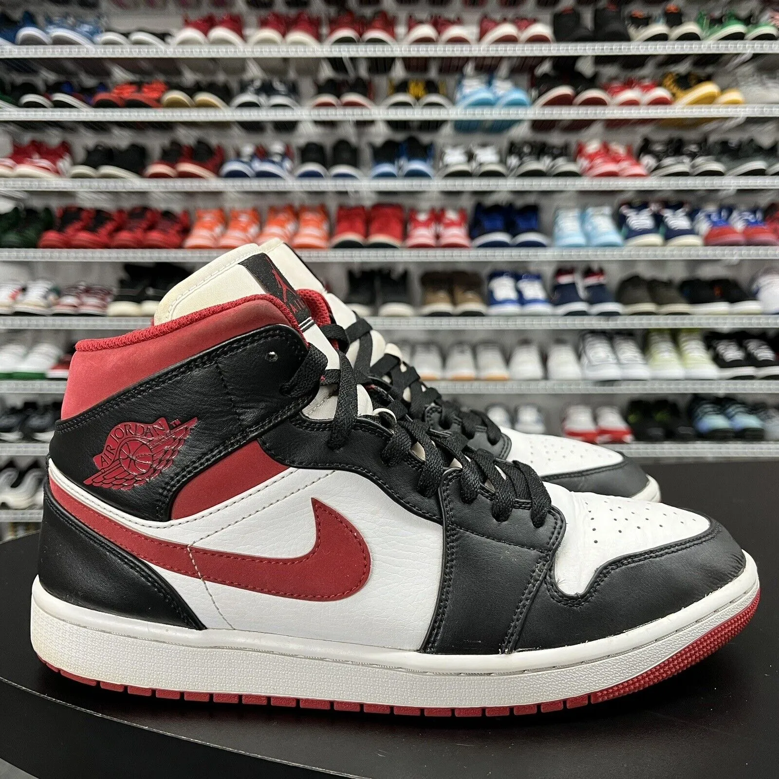 Nike Air Jordan 1 Mid Gym Red Black White 2023 554724-122 Men's Size 10.5