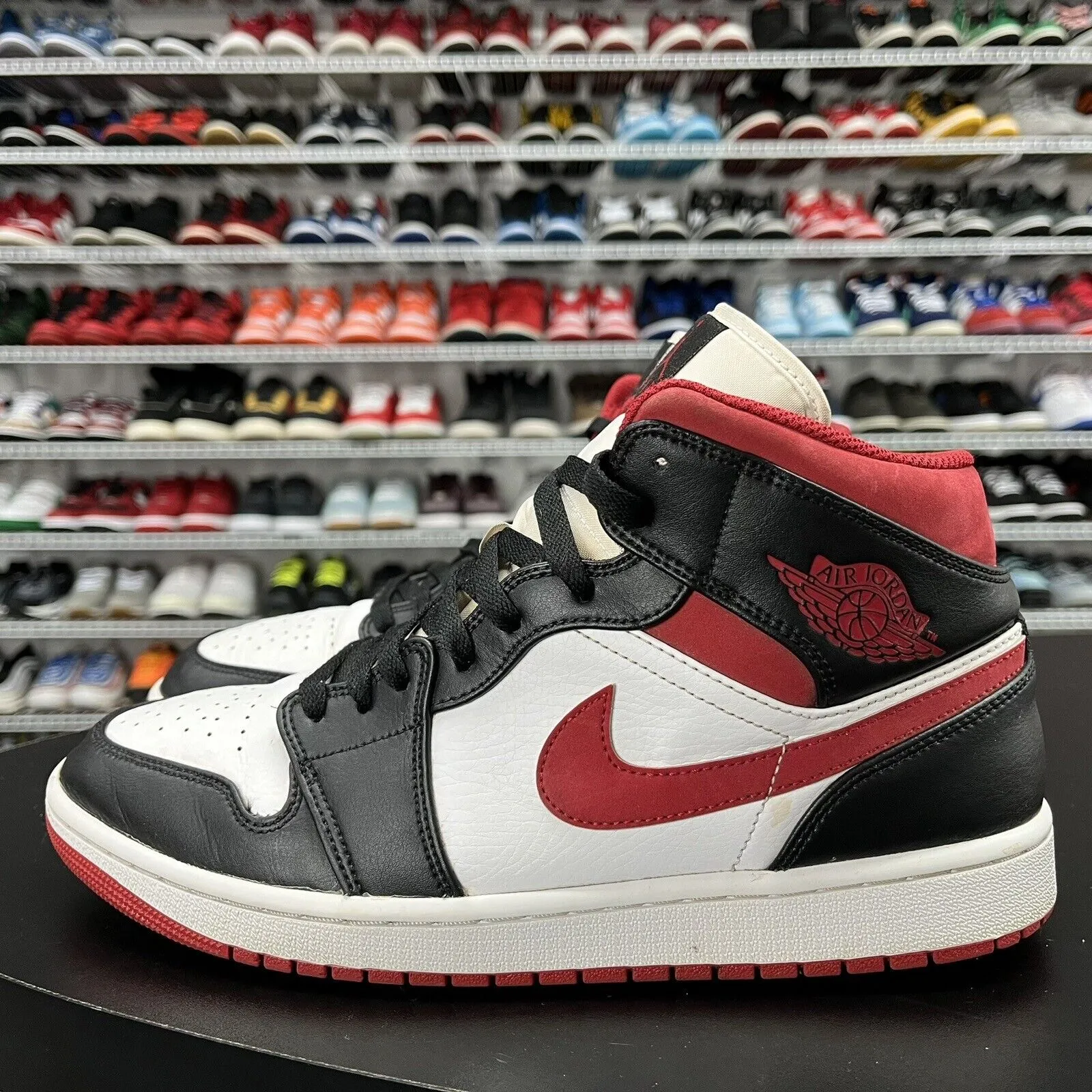 Nike Air Jordan 1 Mid Gym Red Black White 2023 554724-122 Men's Size 10.5
