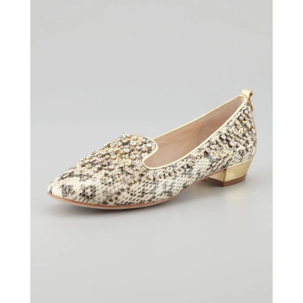 Norah Black and White Vince Camuto Signature Loafer Flat