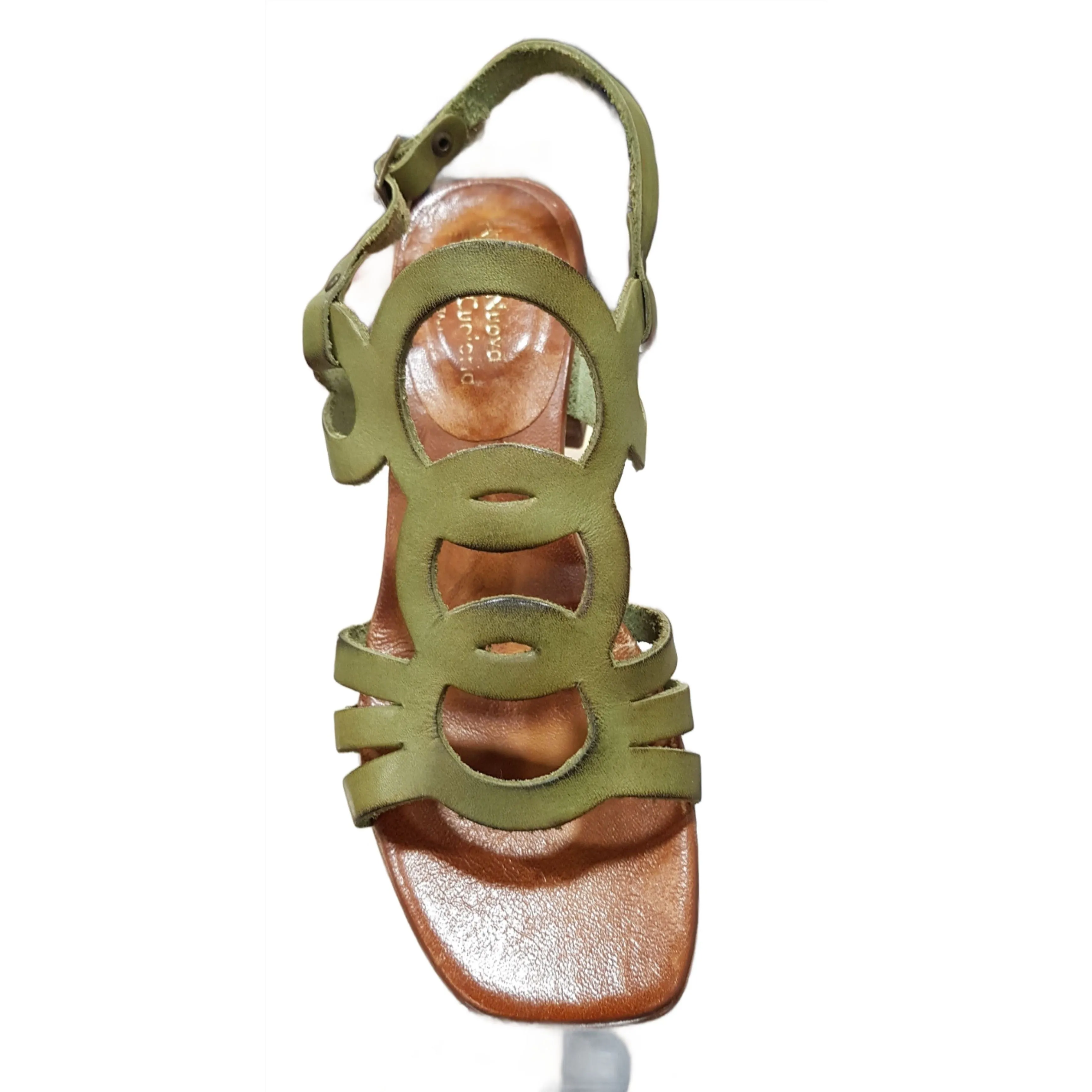 Nuovo Cuoieria E66 Khaki Italian Leather  Sandal