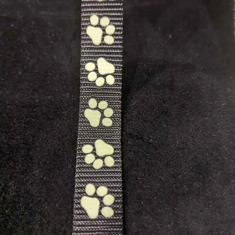 Nylon Webbing, Glow in the Dark, Black