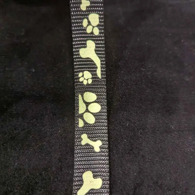 Nylon Webbing, Glow in the Dark, Black