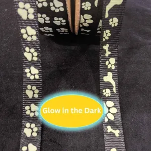 Nylon Webbing, Glow in the Dark, Black