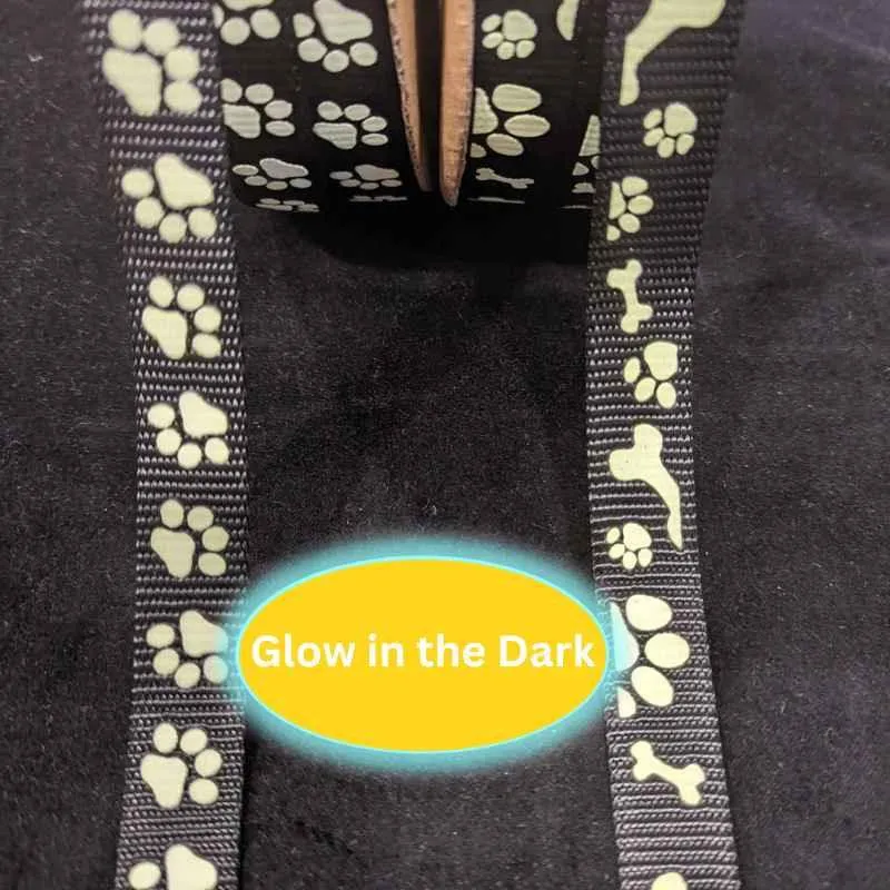 Nylon Webbing, Glow in the Dark, Black