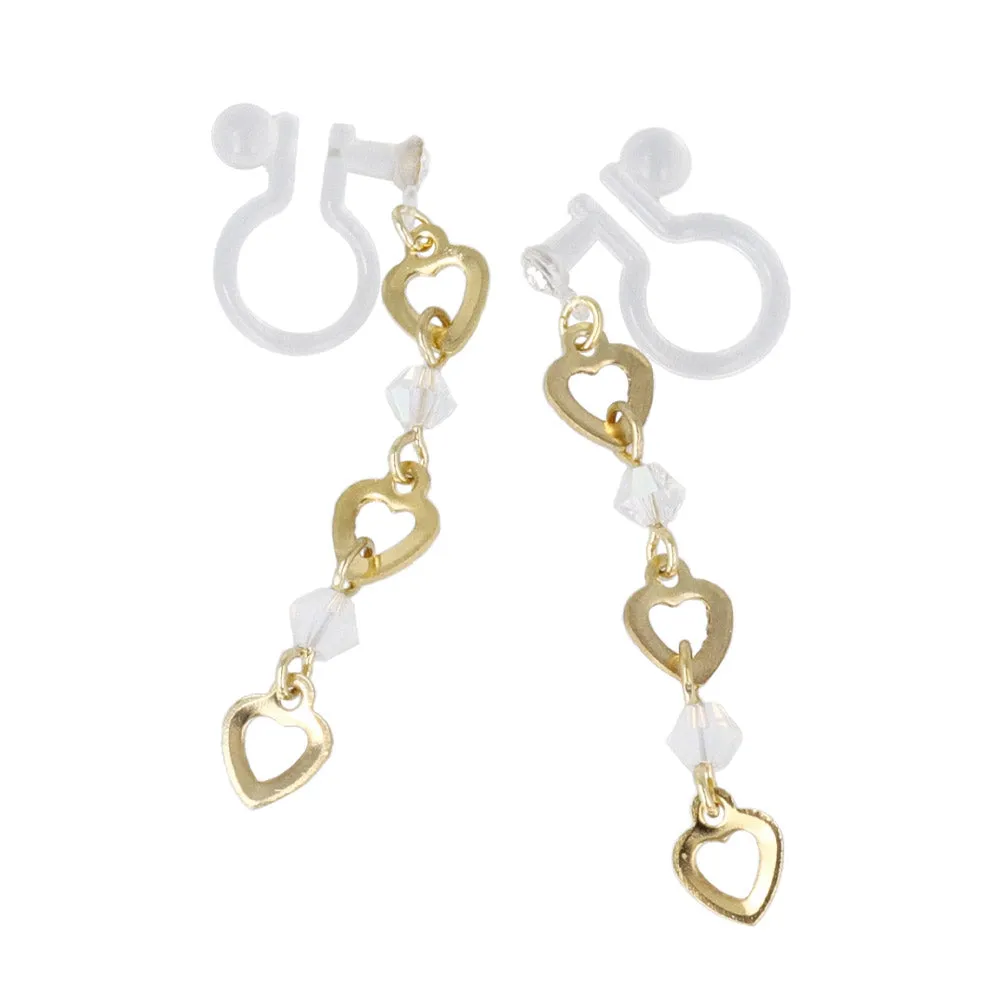 Open Heart Link Invisible Clip Ons