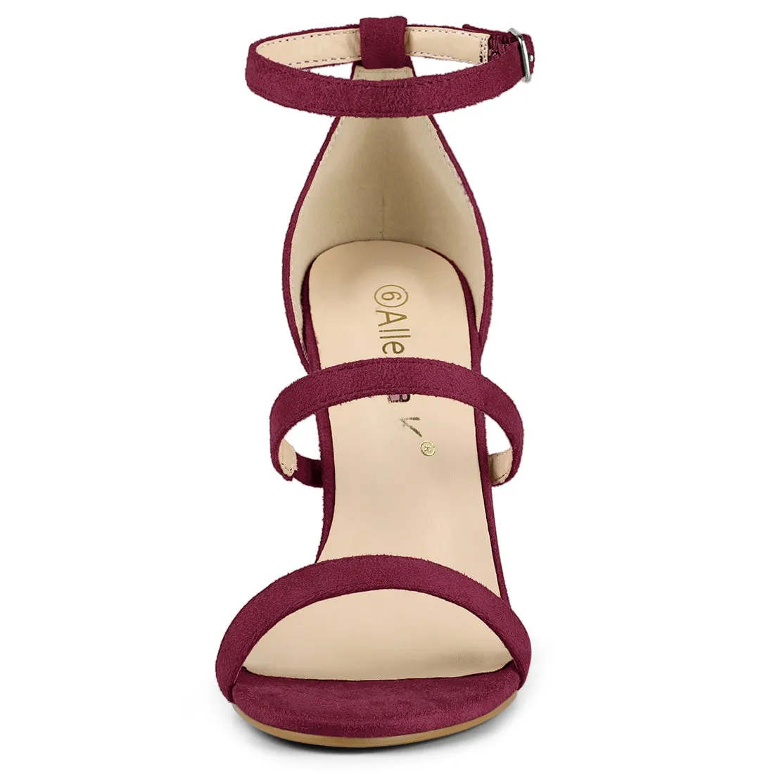 Open Toe Triple Straps Stiletto High Heel Sandals