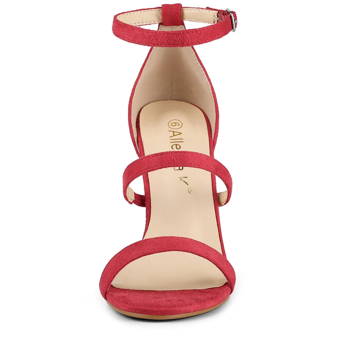 Open Toe Triple Straps Stiletto High Heel Sandals