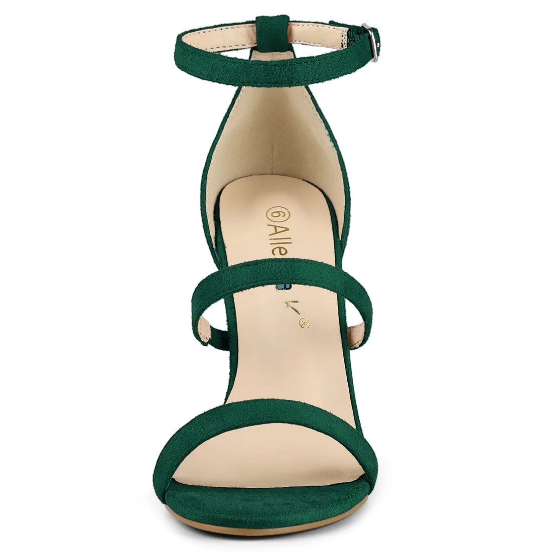 Open Toe Triple Straps Stiletto High Heel Sandals
