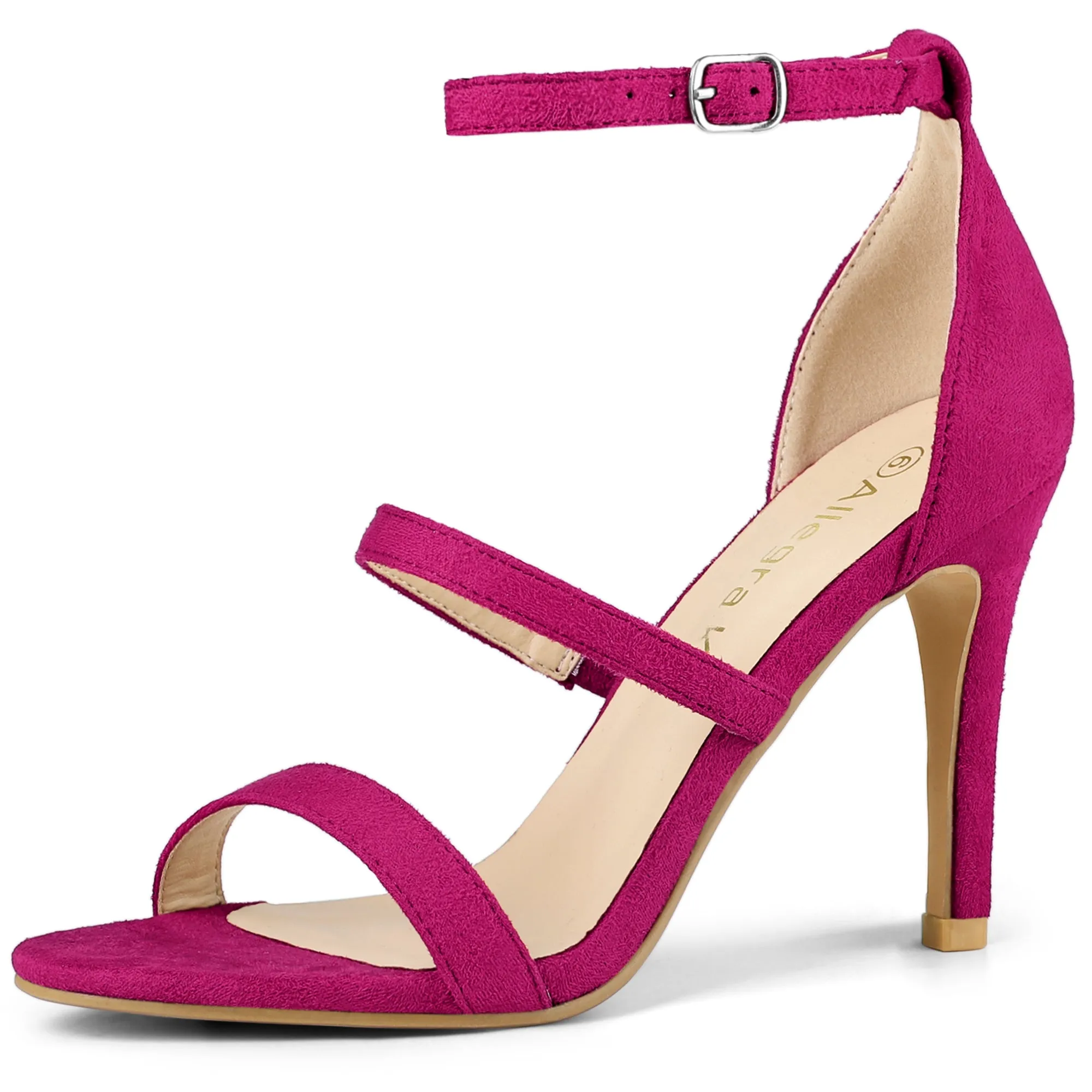 Open Toe Triple Straps Stiletto High Heel Sandals